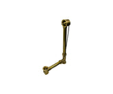 Cable Operated Bath Waste & Overflow - Body Only - Brass with Rigid Overflow Neck (for 12" - 22" Tub Depth)